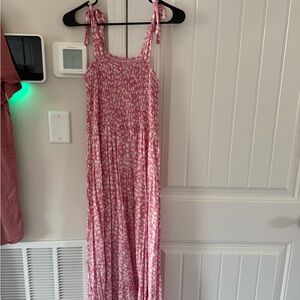 Pink Floral Maxi Dress